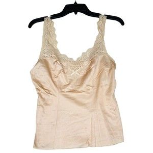 Vintage Olga Secret Hug Nude Lingerie Camisole Top USA Made Size 32